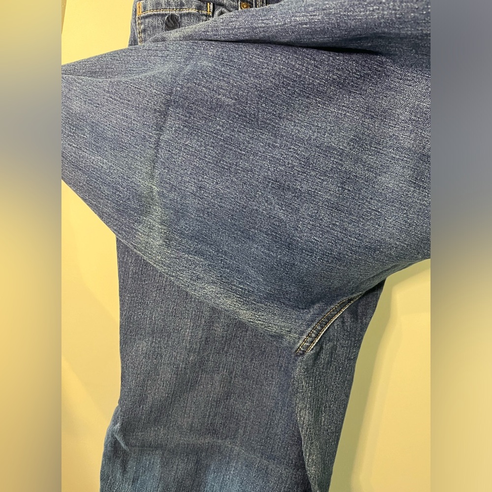 Gloria Vanderbilt Stretch Slimming Logo Denim Cutoff Casual Blue Capri Sz 20W - Picture 12 of 14